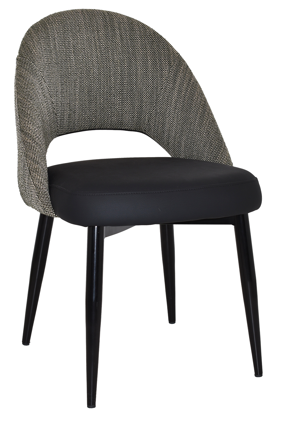 chevron chair black metal leg