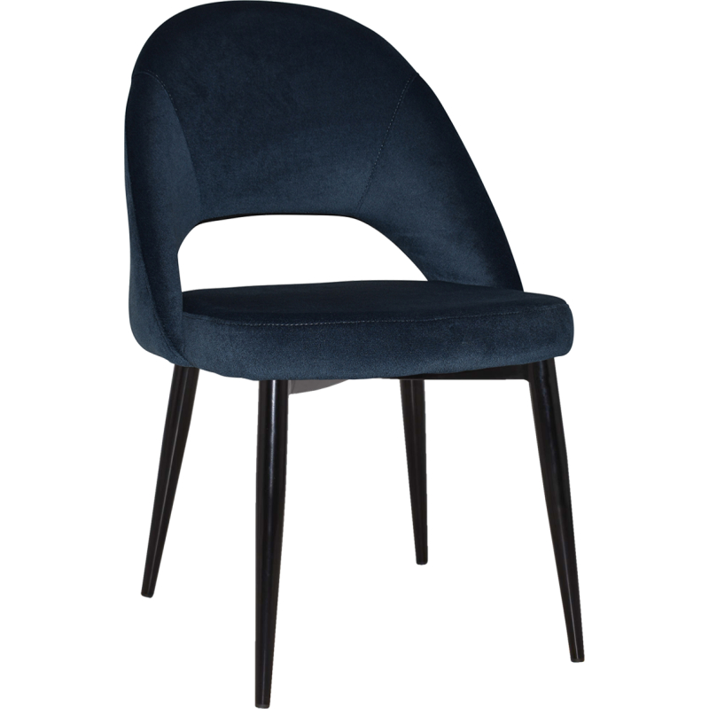 chevron chair black metal leg