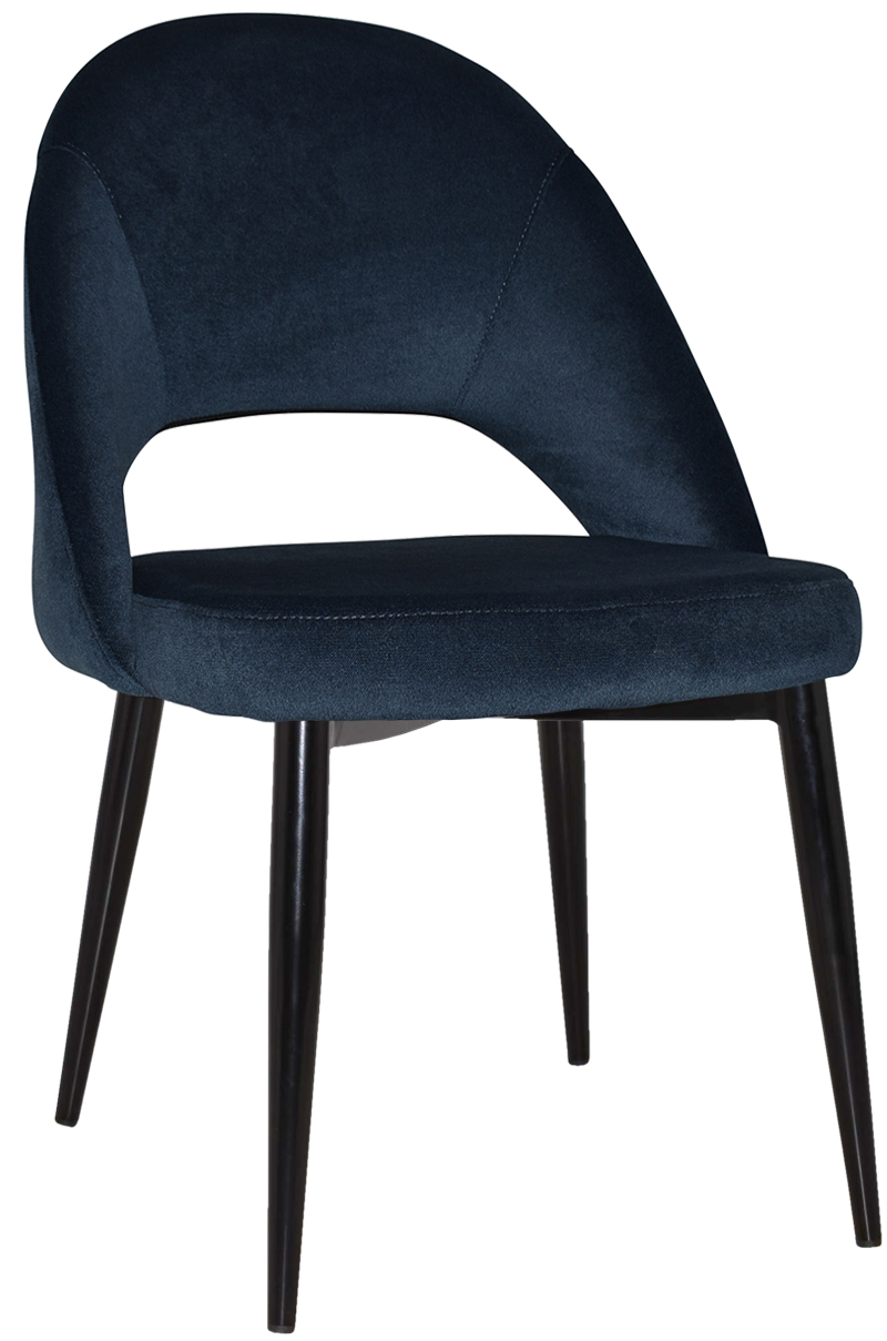 chevron chair black metal leg