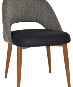 chevron chair oak metal leg