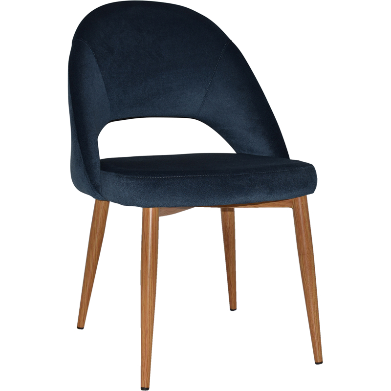 chevron chair oak metal leg