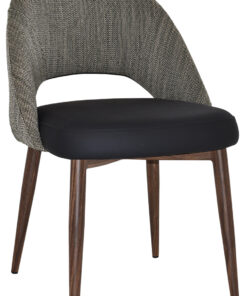chevron chair light walnut metal leg