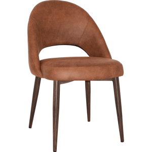 chevron chair light walnut metal leg