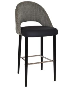 chevron stool 75cm brass features leg