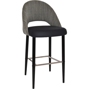 chevron stool 75cm brass features leg