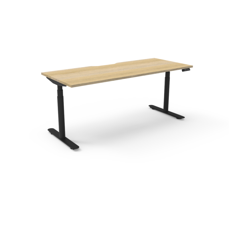 halo electric sit stand round leg desk