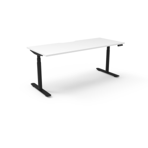 halo electric sit stand round leg desk