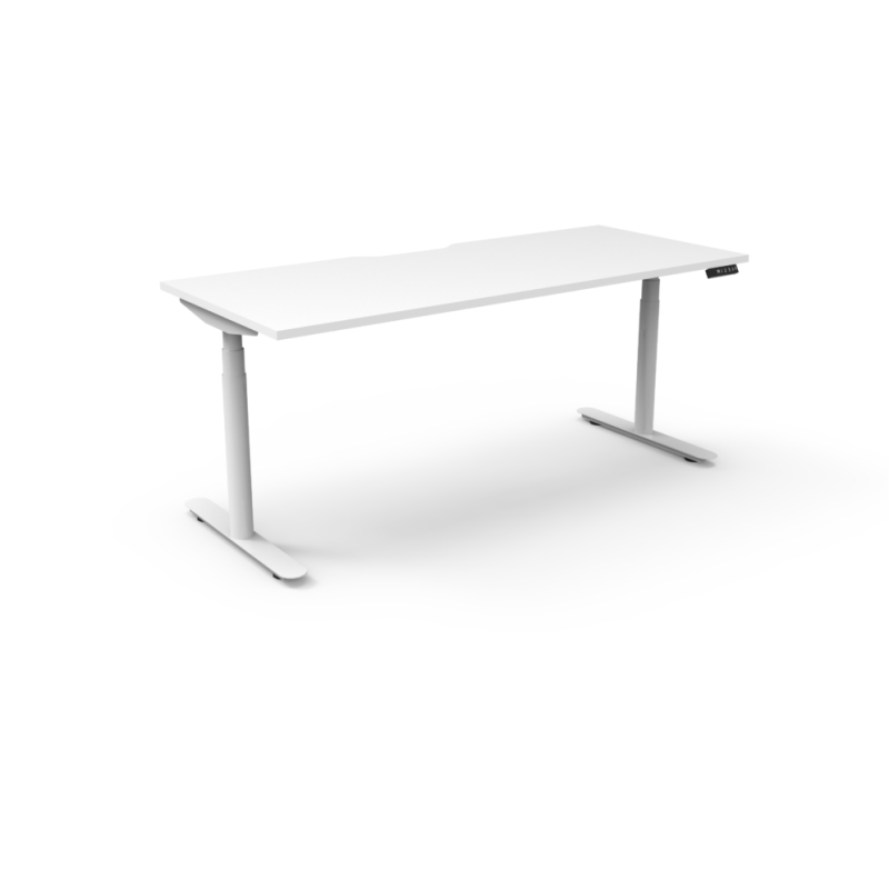 halo electric sit stand round leg desk