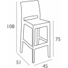 Jamaica Stool 75cm High - Image 6