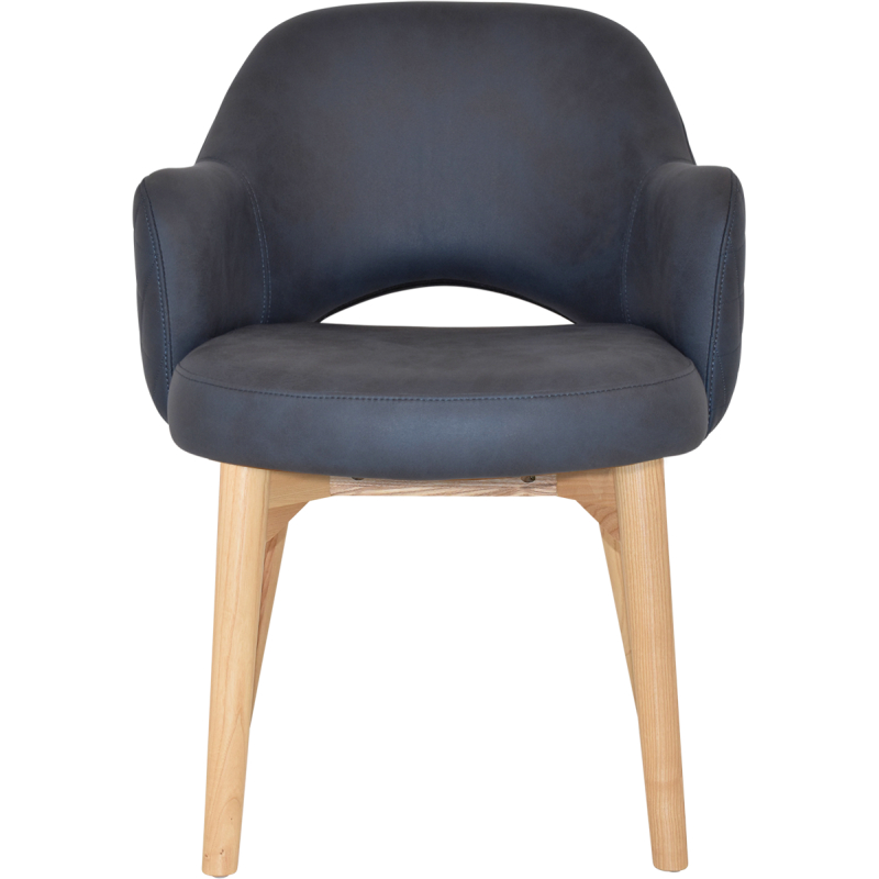 albury arm chair natural timber leg