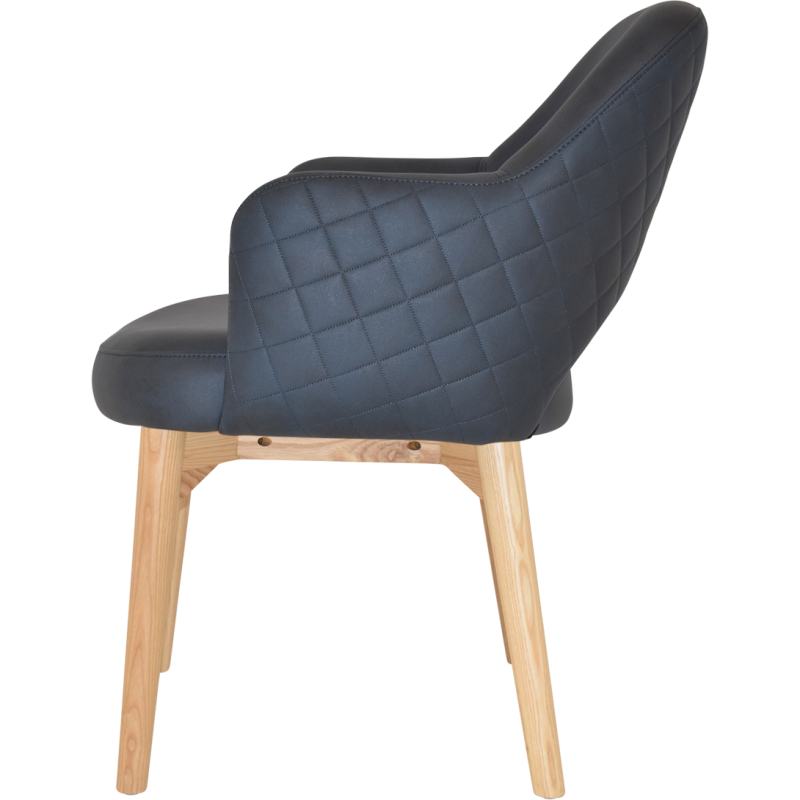 albury arm chair natural timber leg