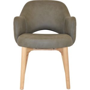 albury arm chair natural timber leg