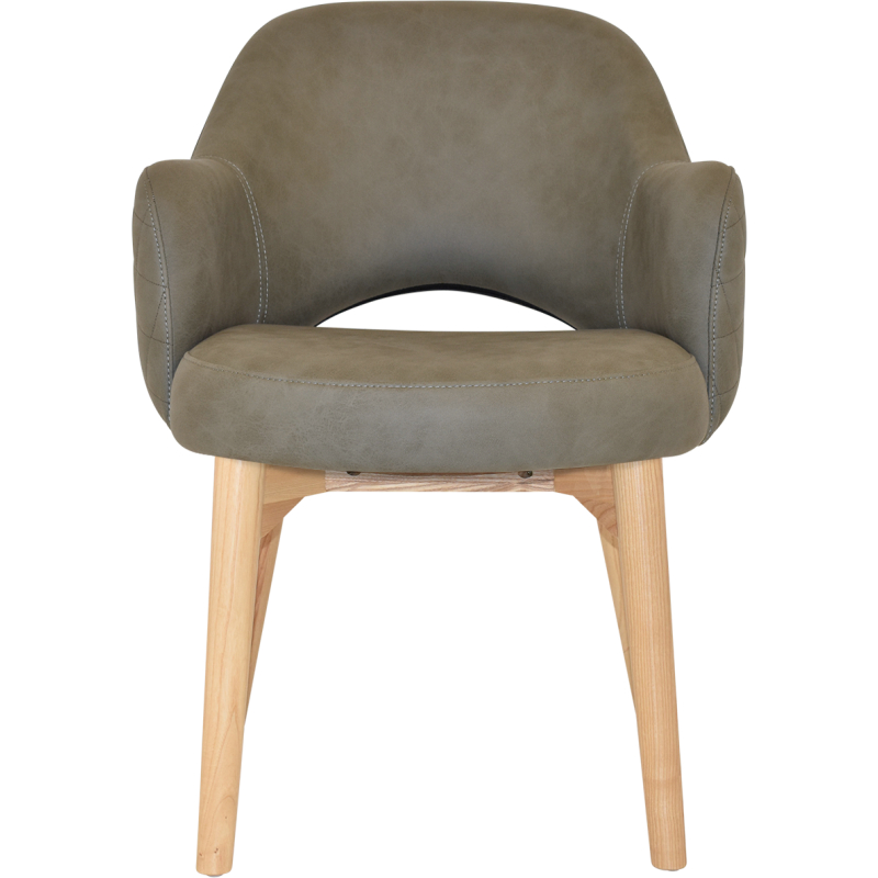 albury arm chair natural timber leg