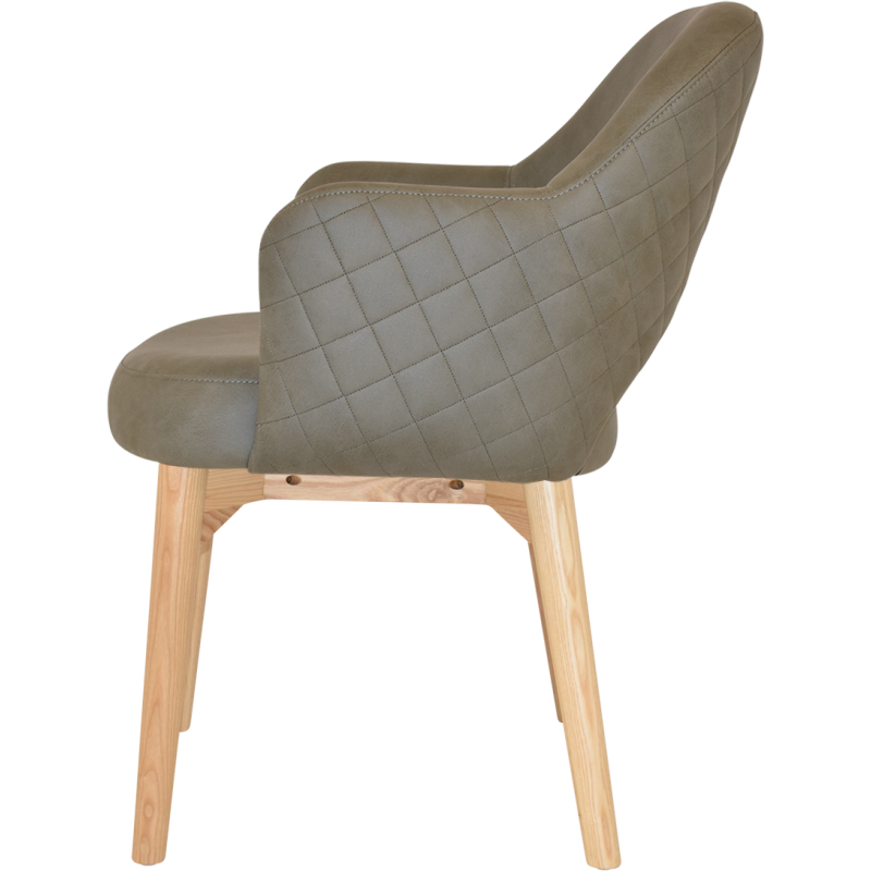 albury arm chair natural timber leg