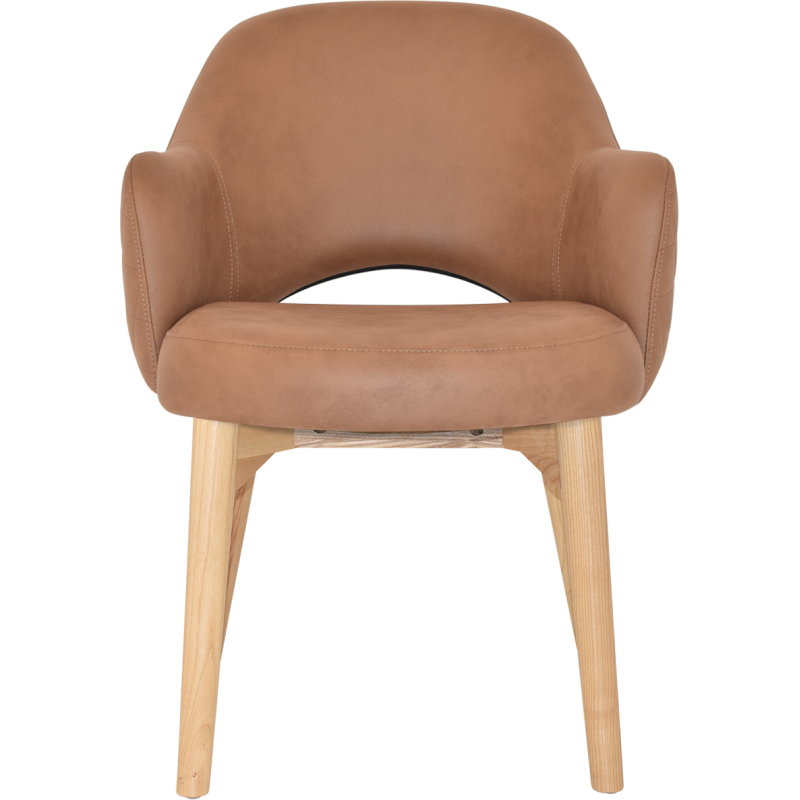albury arm chair natural timber leg
