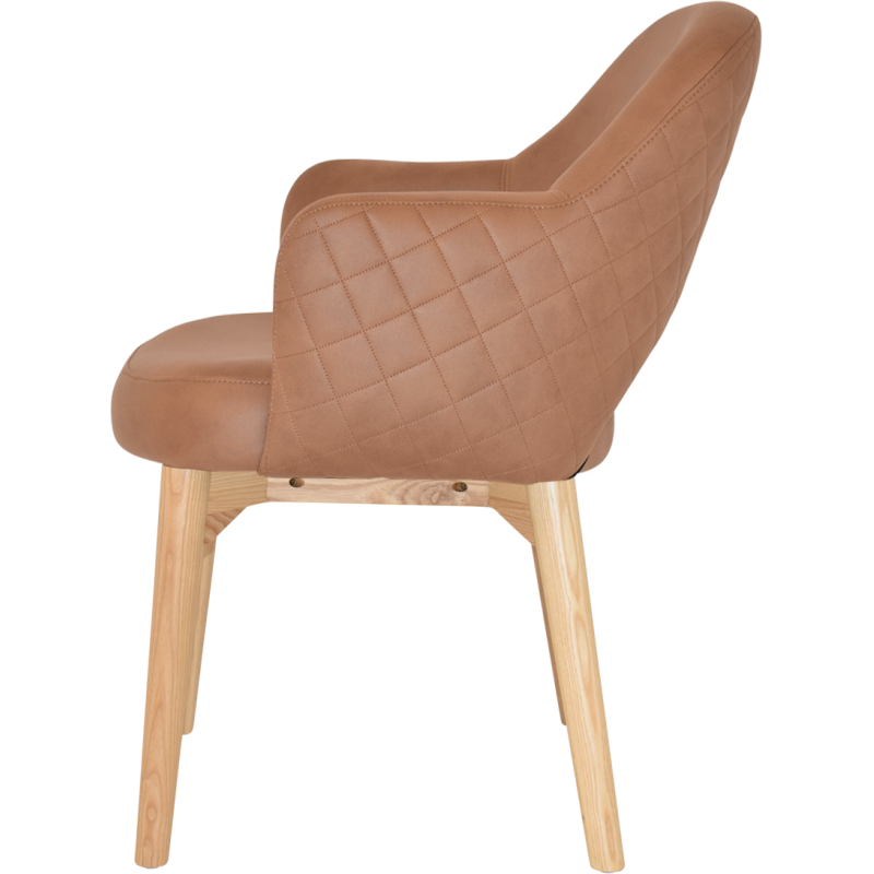 albury arm chair natural timber leg