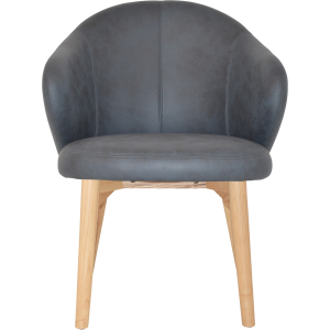 hugo arm chair natural timber leg