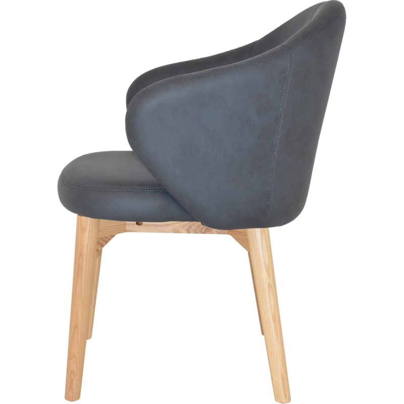 hugo arm chair natural timber leg