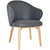 hugo arm chair natural timber leg