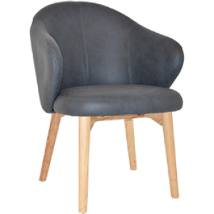 hugo arm chair natural timber leg