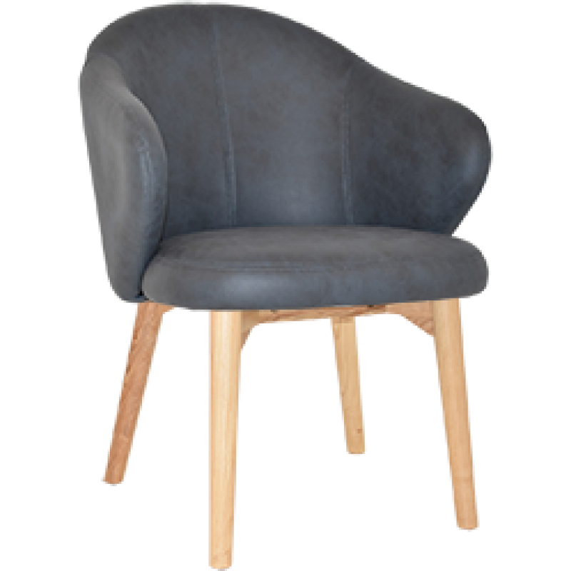 hugo arm chair natural timber leg
