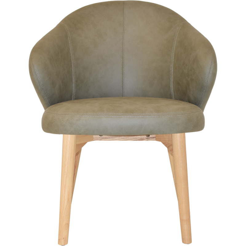 hugo arm chair natural timber leg