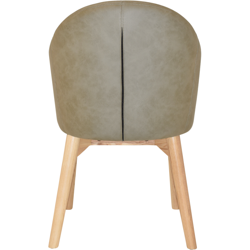 hugo arm chair natural timber leg