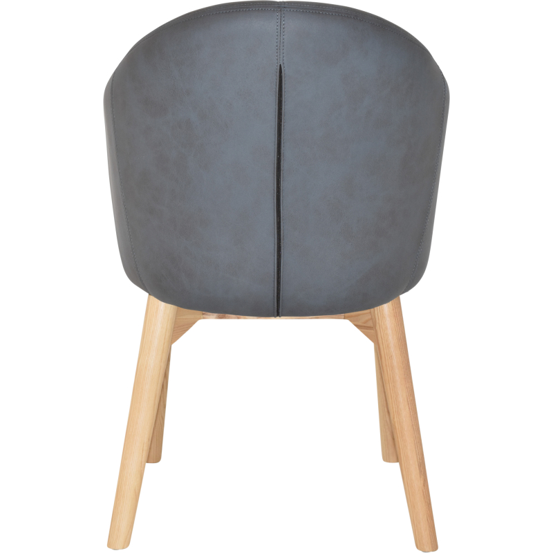 hugo arm chair natural timber leg