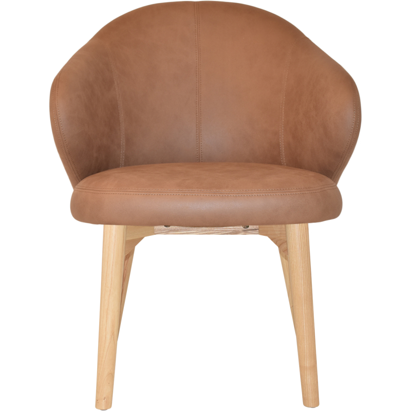 hugo arm chair natural timber leg