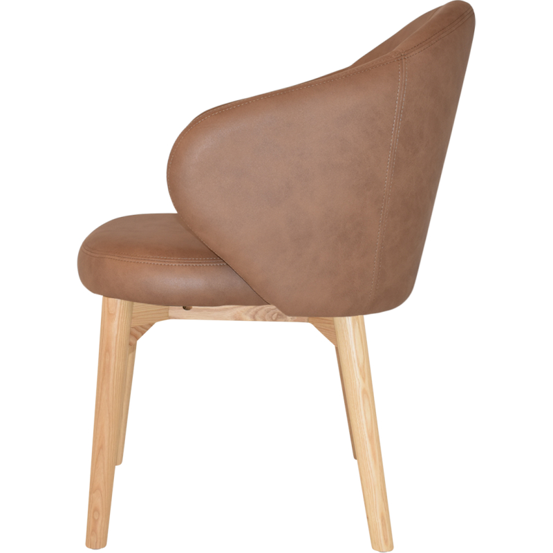 hugo arm chair natural timber leg