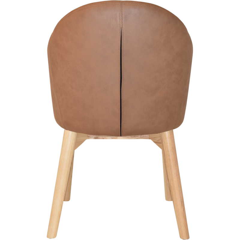 hugo arm chair natural timber leg