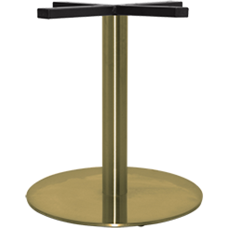 rome coffee table base 450mm disc brass
