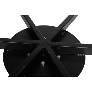 tivoli table base black + black brass collar 450mm disc