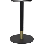 Tivoli Table Base Black + Black Brass Collar 450mm Disc