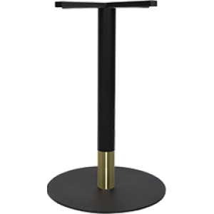 tivoli table base black + black brass collar 450mm disc