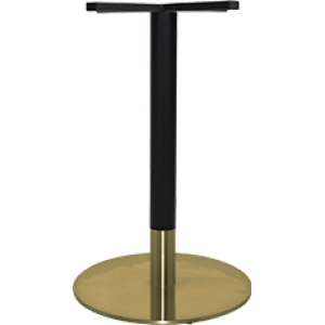 tivoli table base brass + black brass collar 450mm disc