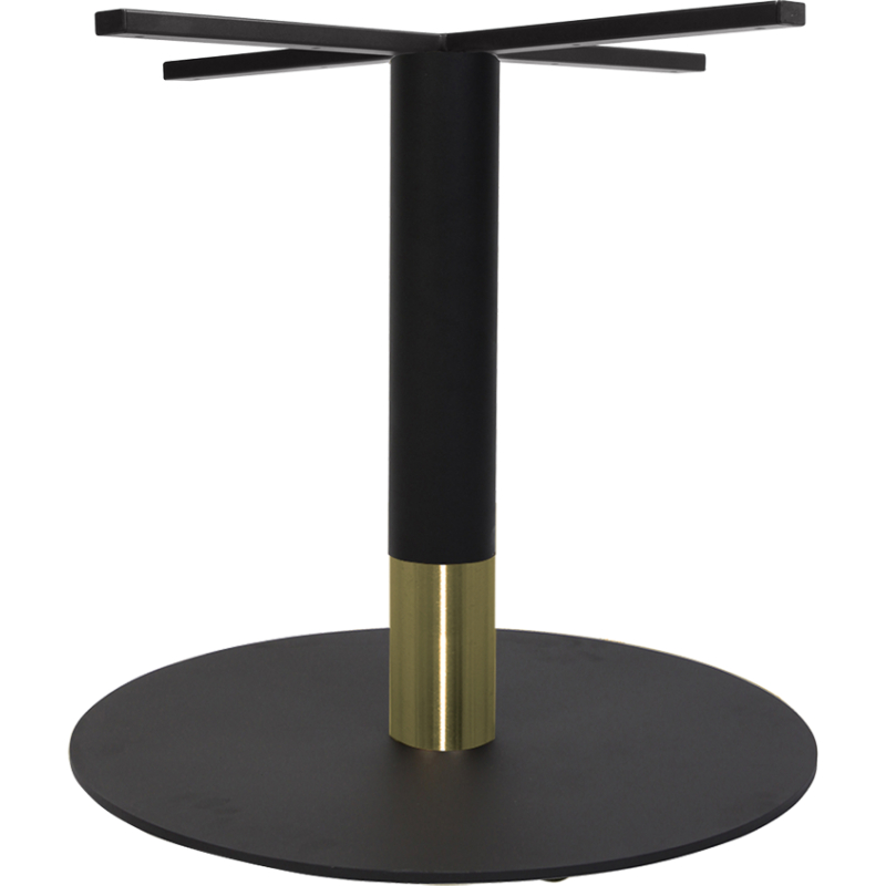 tivoli table base black + black brass collar 720mm disc
