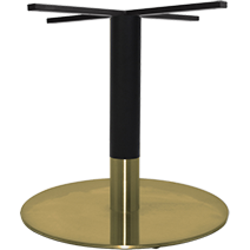 tivoli table base brass + black brass collar 720mm disc