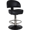 macau gaming stool polished s/s disc + black vinyl