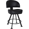 macau gaming stool metal 4 leg black + black vinyl