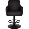 trump gaming stool black disc base + black vinyl