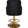 trump gaming stool brass disc base + black vinyl