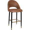 chevron stool 75cm brass features leg