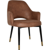 albury xl arm chair black brass metal leg