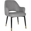 albury xl arm chair black brass metal leg