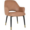 albury xl arm chair black brass metal leg