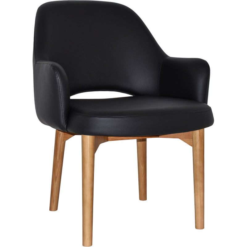 albury xl arm chair light oak timber leg