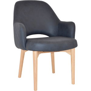 albury xl arm chair natural timber leg