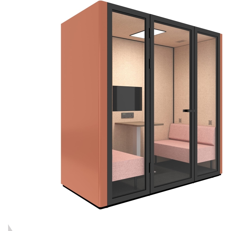 b.quiet™️ 2 4 person working acoustic meeting pod custom colour