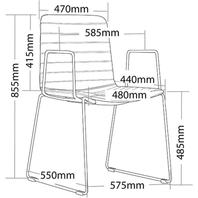 mia event chair with arms